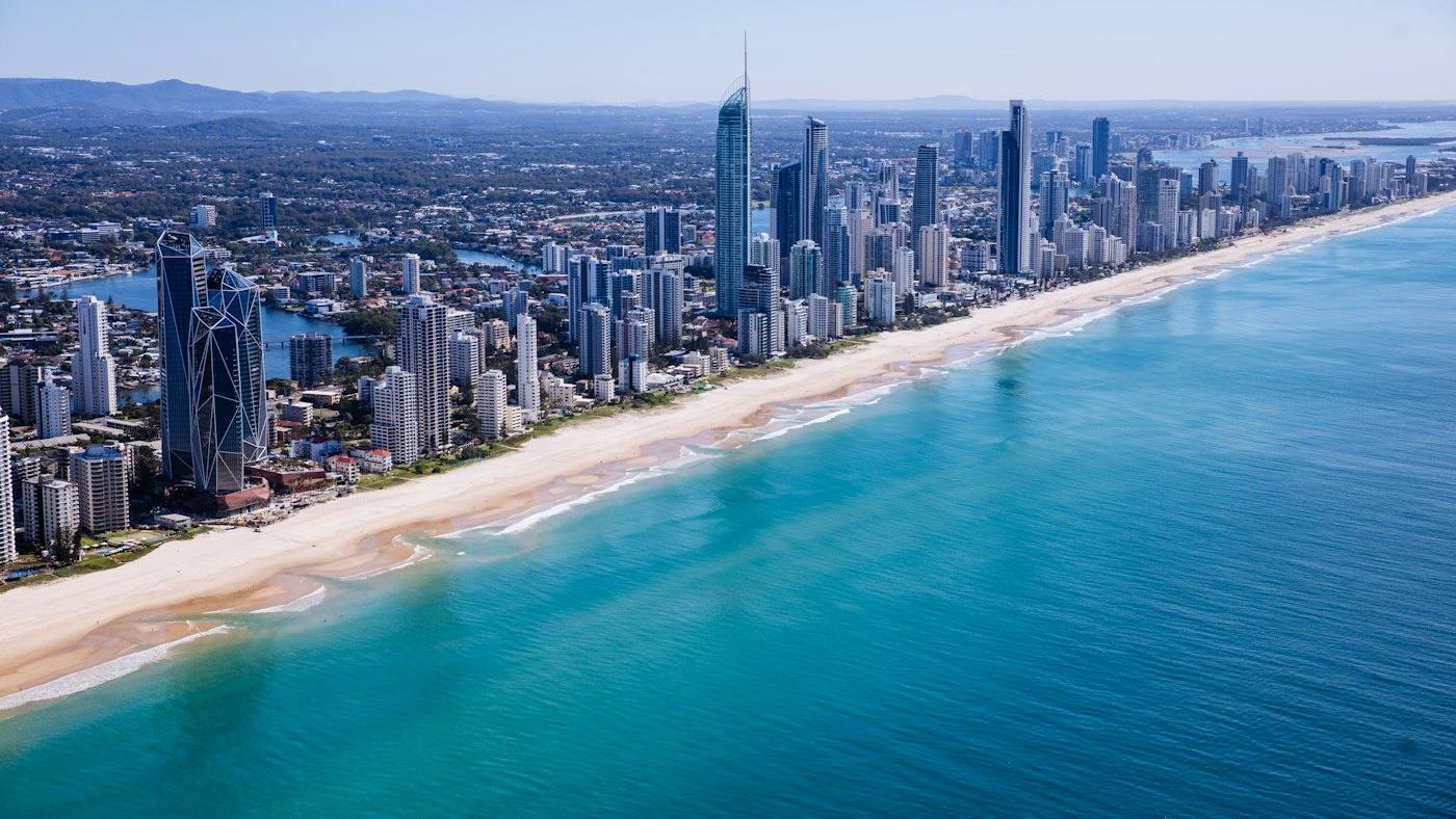 Gold Coast skyline by the sea