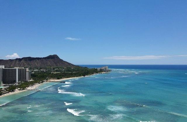 Ocean and beach from Diamond Head