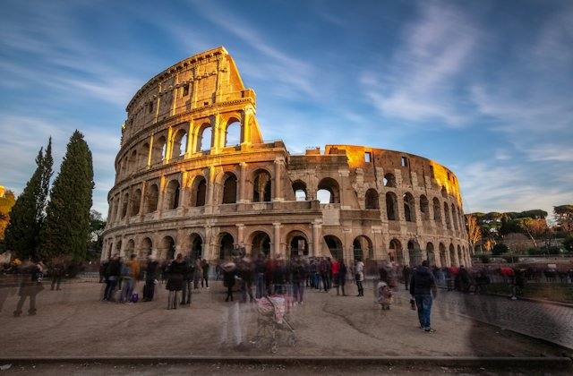 The Colosseum at sunset