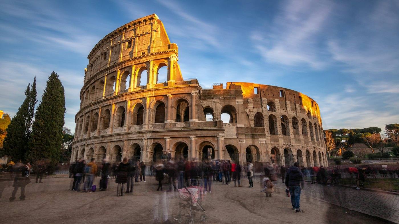 The Colosseum at sunset